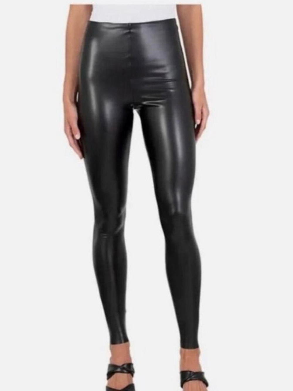 Joie • Black Faux Leather Leggings Pants Size XL